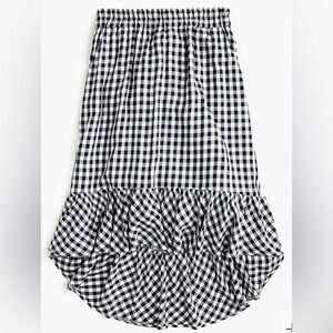 JCrew Pull-on midi skirt in gingham
